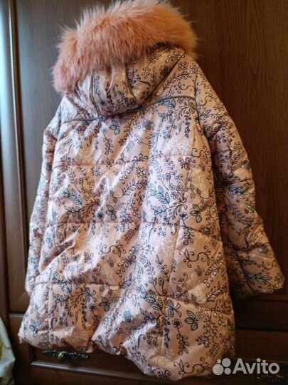 Куртка-пальто детская Pelican, цв. абрикос, р.128