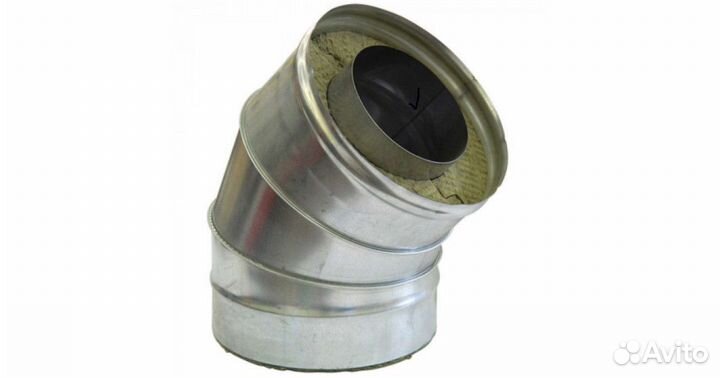 Колено сэндвич нерж. 180*240*0,5 мм на 45 градусов