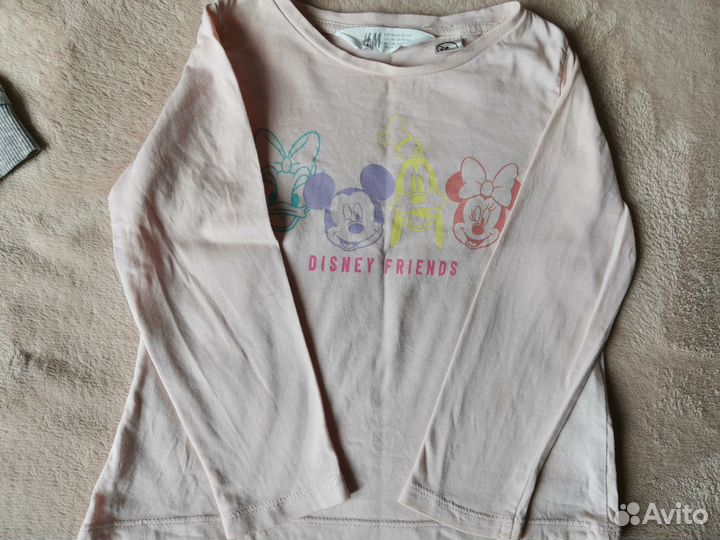 Лонгсливы для девочки h&m 98/104