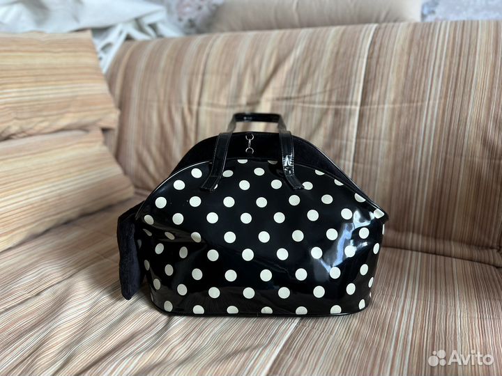 Сумка переноска для маленьких собак черная PA