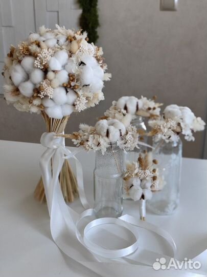 Натуральный хлопок сухоцвет