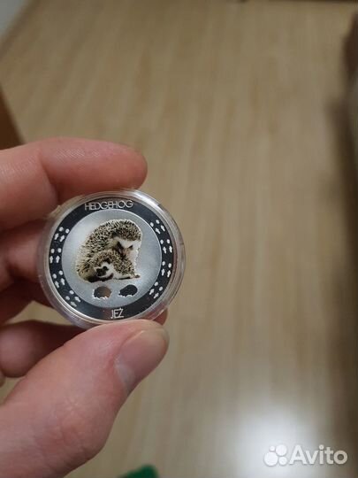 Ниуэ 1 доллар 2016 Еж Hedgehog серебряная монета