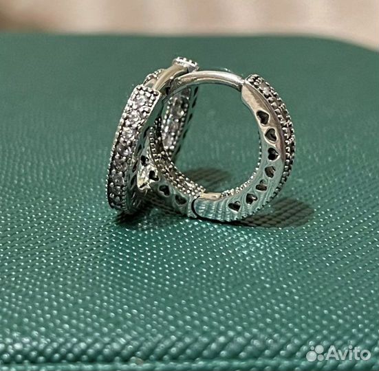 Серьги кольца Pandora