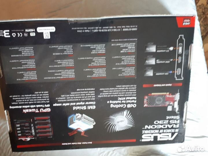 Видеокарта без кулера (вечная) asus radeon r5 230