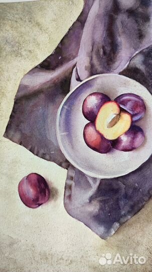 Картина в интерьер акварелью 