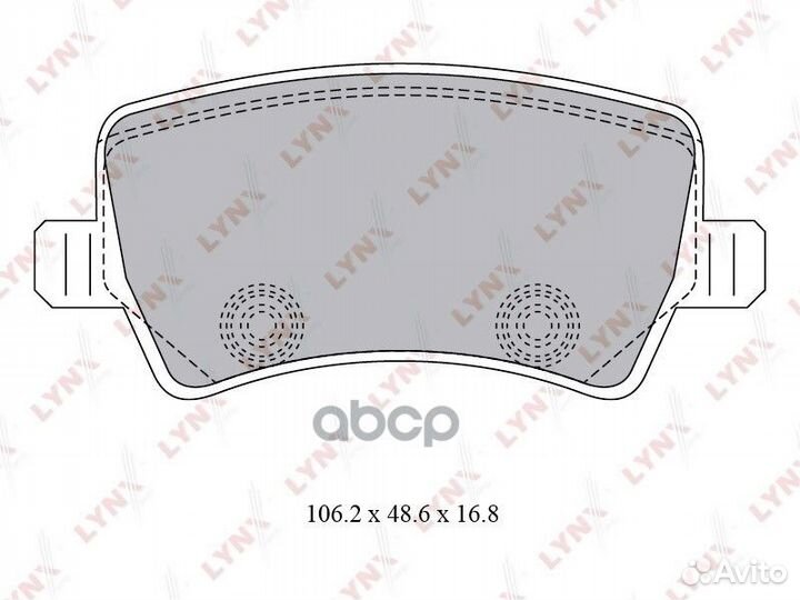 Колодки тормозные дисковые зад BD7817 lynxauto