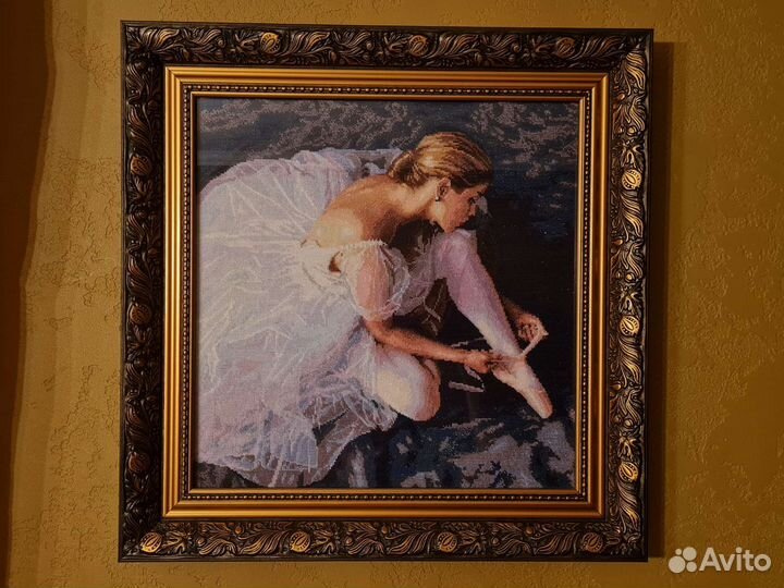 Картина ручной работы техника счетный крест