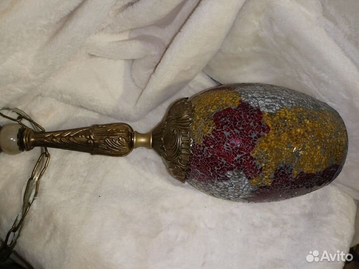 Светильник винтаж латунь витраж