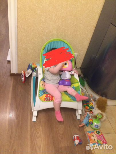 Кресло шезлонг 3 в 1 fisher price