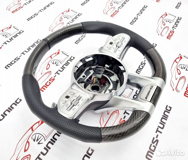 Руль 63 AMG подогрев Mercedes E W213/C238 карбон