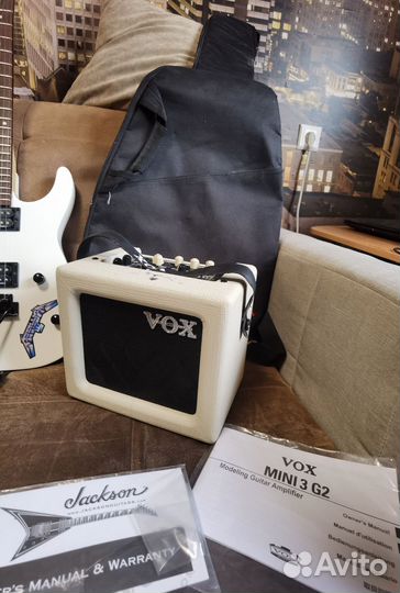 Электрогитара с комбиком бу