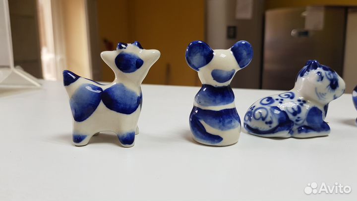 Статуэтки гжель разные СССР