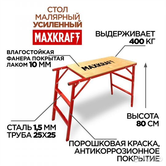 Стол малярный 0,8м складной помост