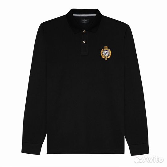 Классическая черная регбийка hackett