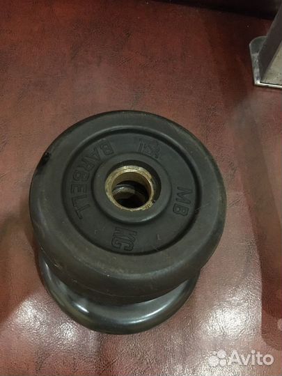 Штанга с блинами 45кг(4 по 10кг, 4 по 1,25)