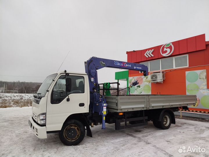 Бортовой грузовик Isuzu NQR75R с КМУ Tadano, 2009