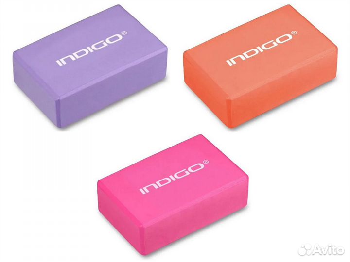 Блок для йоги и фитнеса Indigo 22,8x15,2x7,6 см