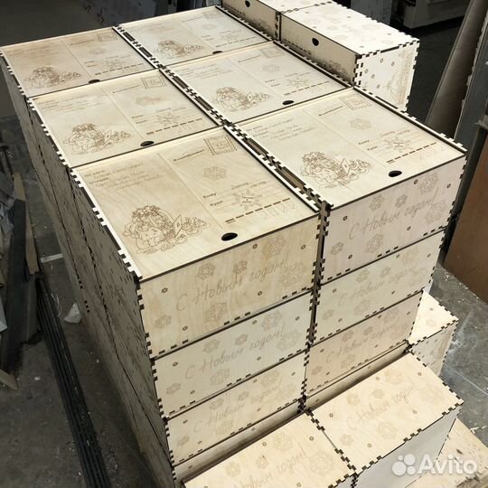 Подарочная упаковка из фанеры с уф печатью