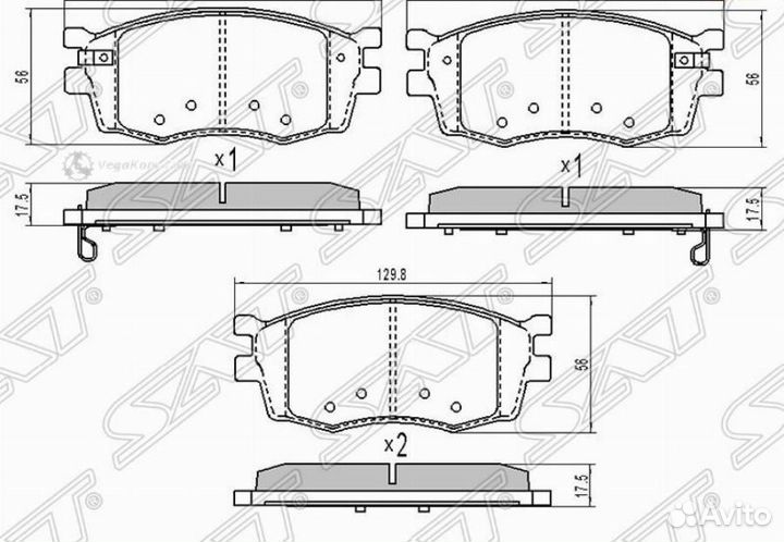 Колодки передние Kia Rio ST581011GA00