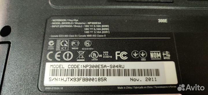 Ноутбук Samsung NP300E5A/15.6