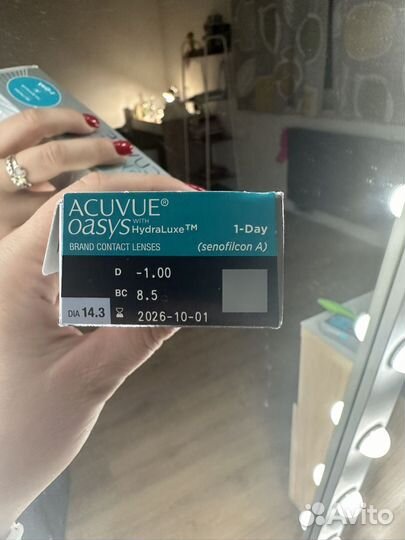 Линзы acuvue oasys 1 day -1,0 и -1,25