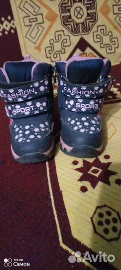 Зимние ботинки для девочки 22