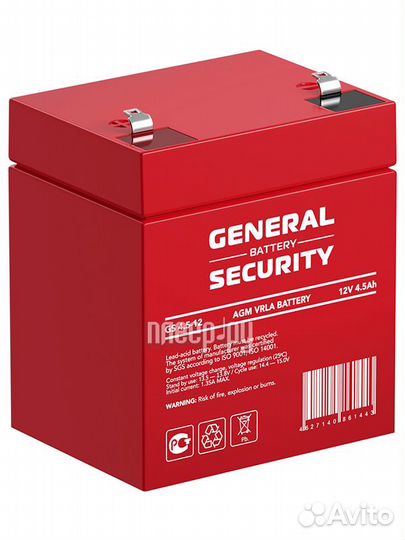 Аккумулятор General Security 12V 4.5Ah GS4.5-12