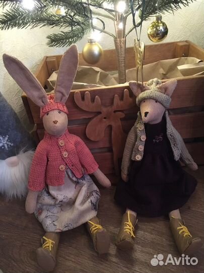 Интерьерная игровая кукла, лиса, олень