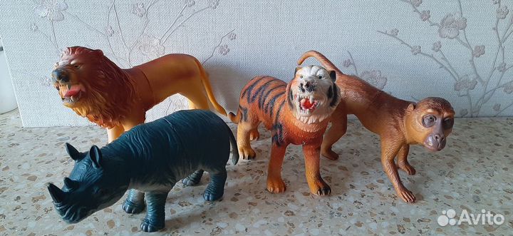 Фигурки эластичные Дикие животные