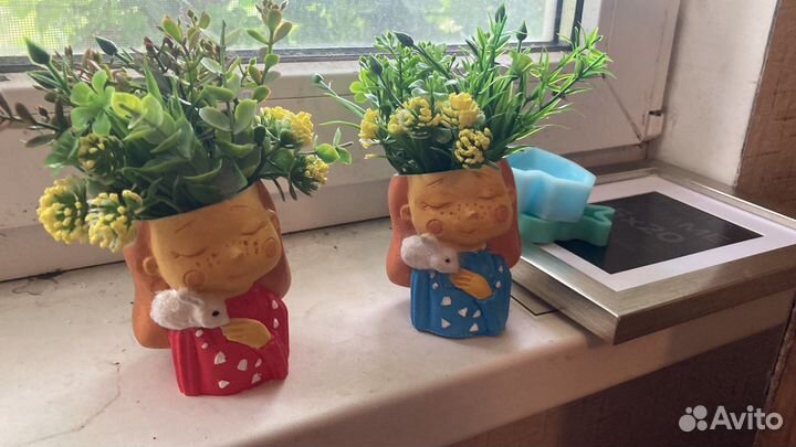 Кашпо декоративное из гипса