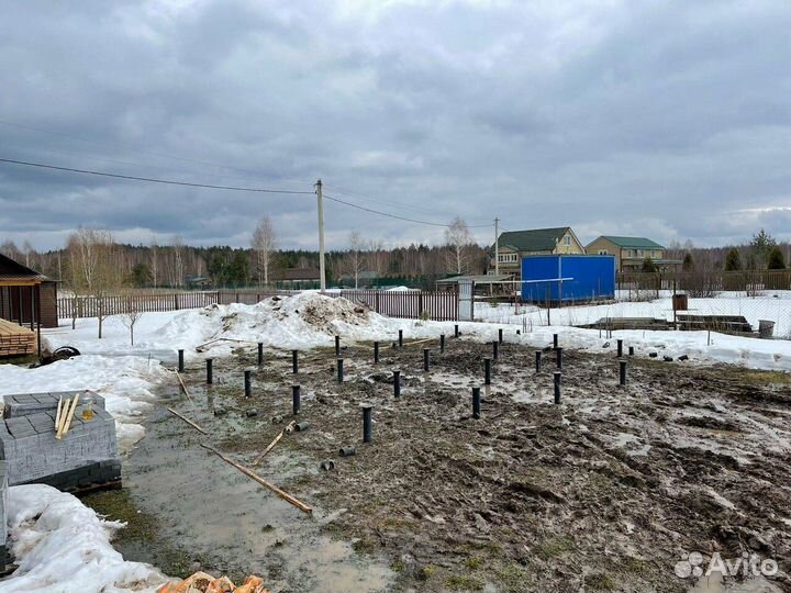 Сваи винтовые. Фундамент - установка