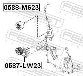 Ролик обв. ген.Mazda 6/CX-7 2.0/2.3 02 0588-M623