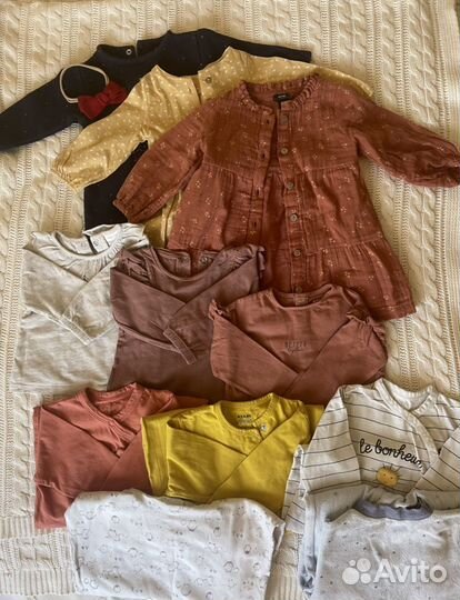 Одежда пакетом для девочки 6-9 мес