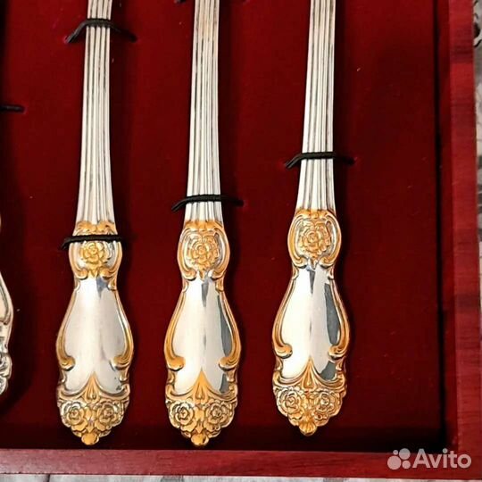 Серебряная Роза частично позолочен Мельхиор новые