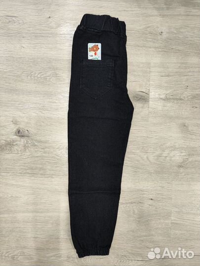 Джинсы новые на резинке 122-128