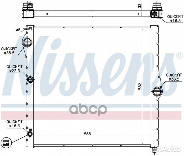 Радиатор основной BMW X5 II (E70) /X5 III (F15)