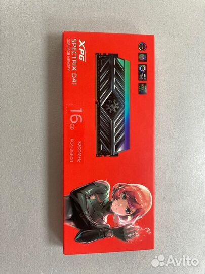16 гб DDR4 XPG Spectrix D41 3200 мгц dimm CL16