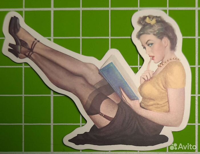 Стикеры, Наклейки, ретро девочки