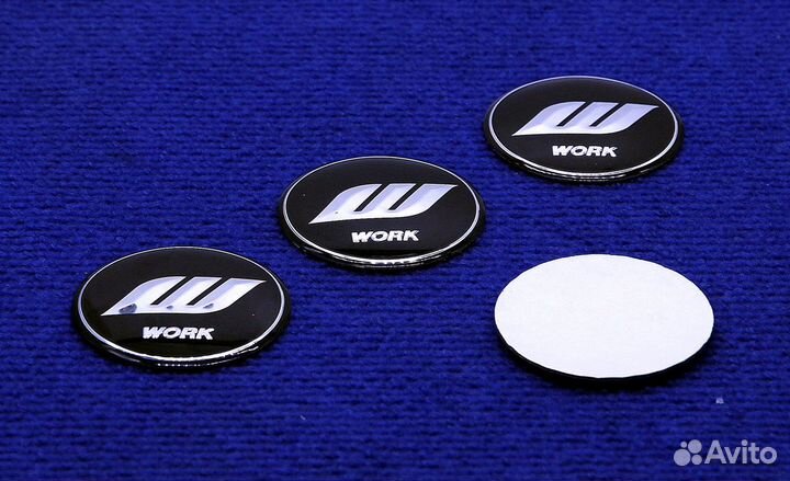 Комплект 3D наклеек колпачка диска Work W Emotion