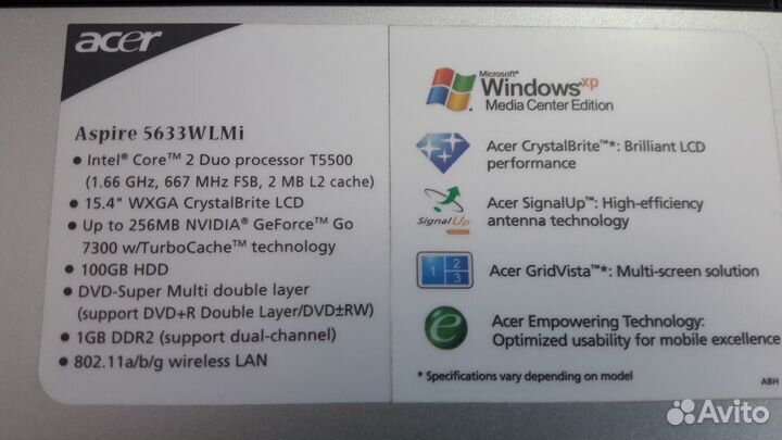 Acer Aspire 5633WLMi