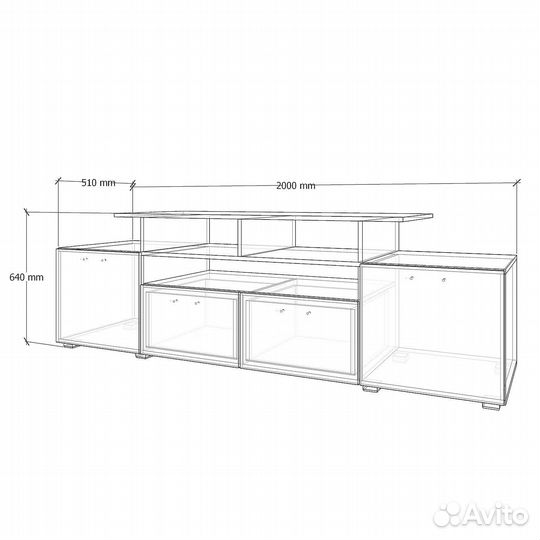 Тв-тумба Твист 8-951f орех италия под тв телевизор