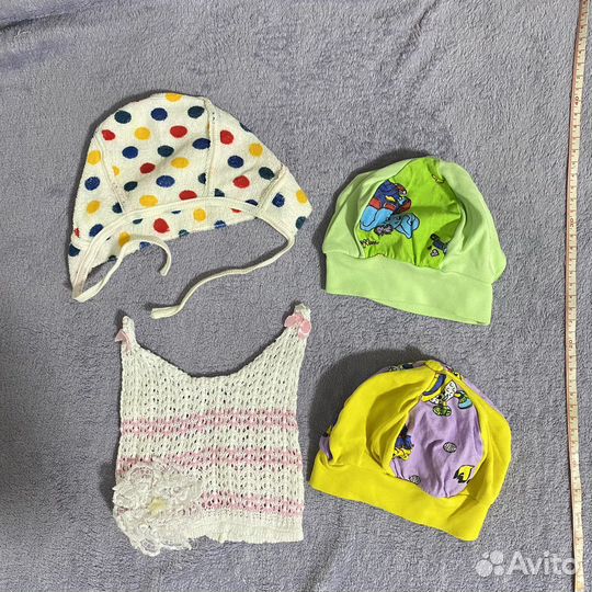 Шапочки, косынки, слюнявчики