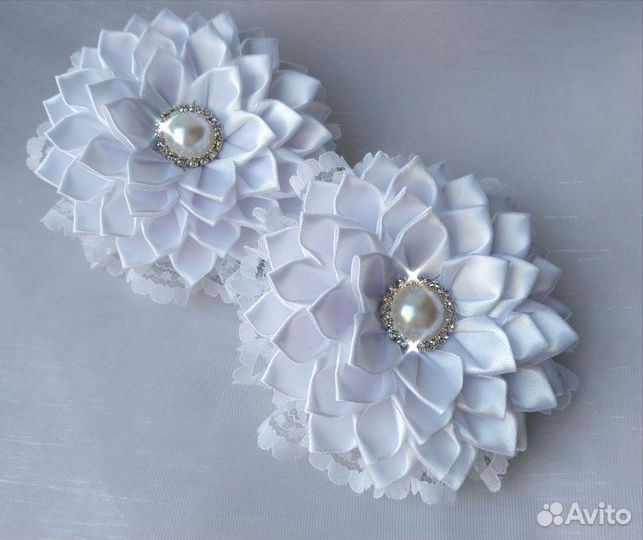 Банты белые ручной работы