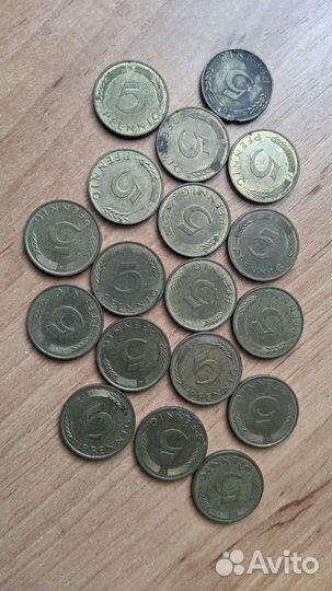 Монеты пфенинги фрг
