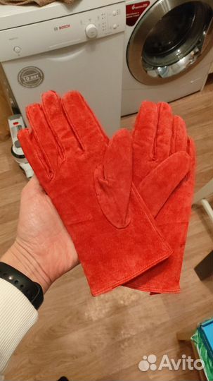 Перчатки замшевые женские