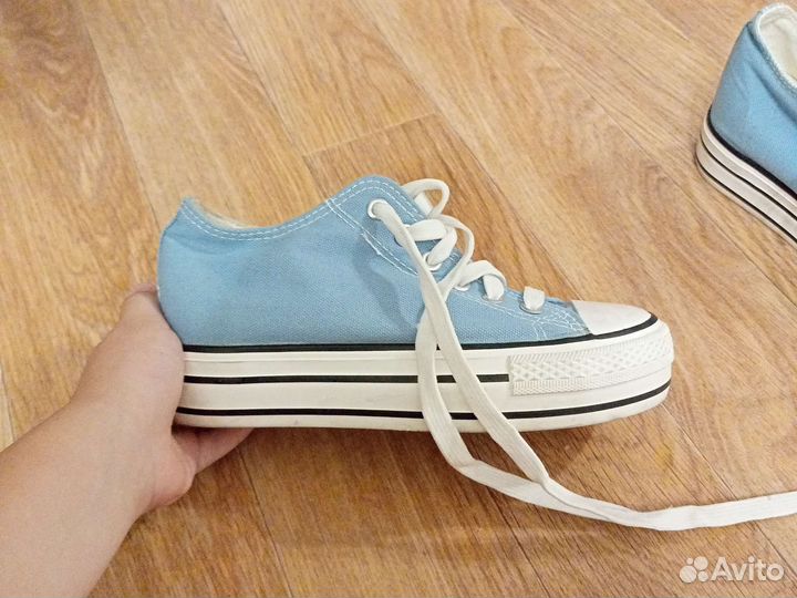 Кеды голубые