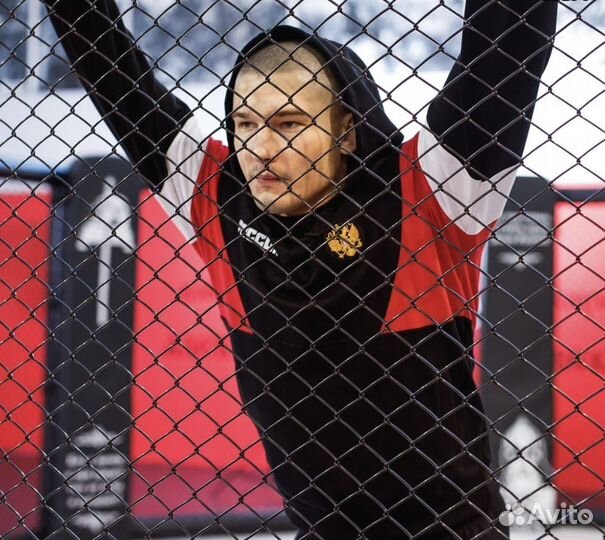 Мужской спортивный костюм Russia в черном цвете