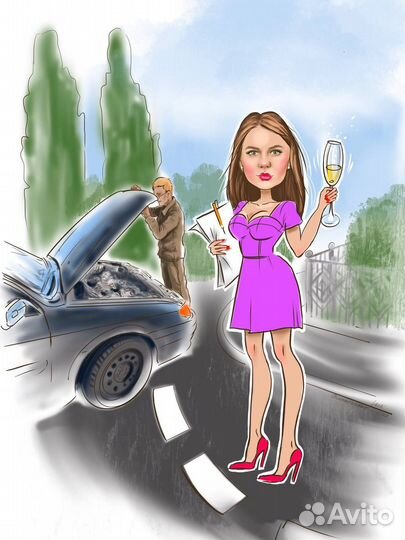 Шаржи, Портреты, Иллюстрации