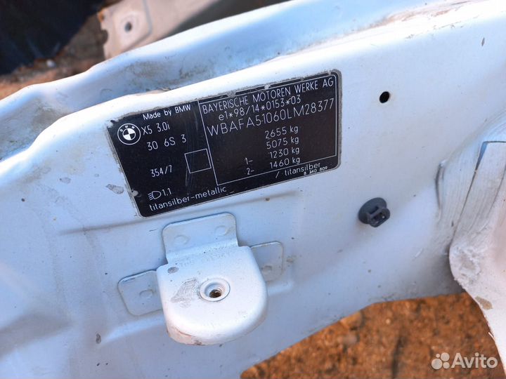 Кузов кусок Bmw X5 E53 2001г черный с документами