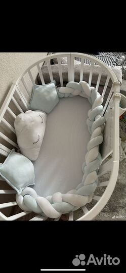 Бортики в кроватку косичка